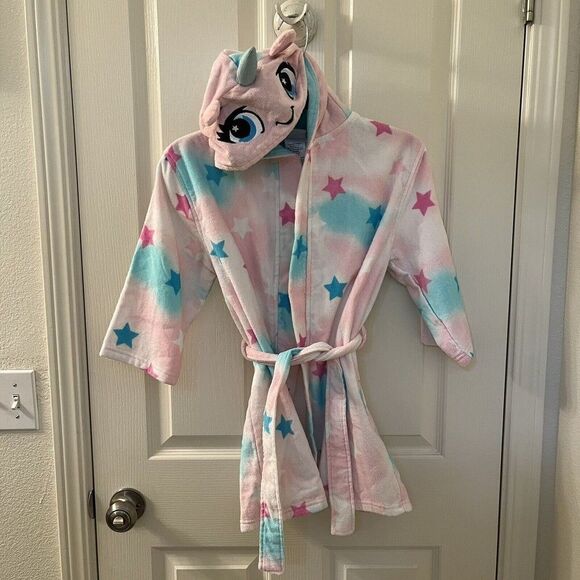 Saint Eve Youth Beach Unicorn Cover Up Swim Robe Stars Girls Size M 7-8 NWT - Picture 1 of 16